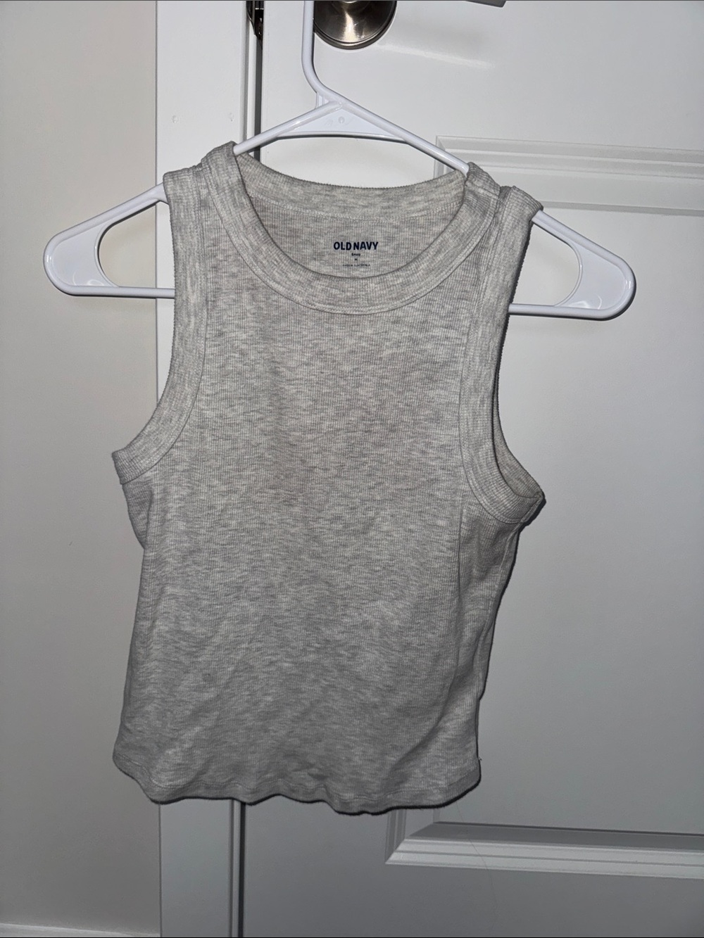 Old Navy Women's Heather Gray Ribbed Tank
